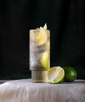 Six Spiced rum sparkling lime fresh